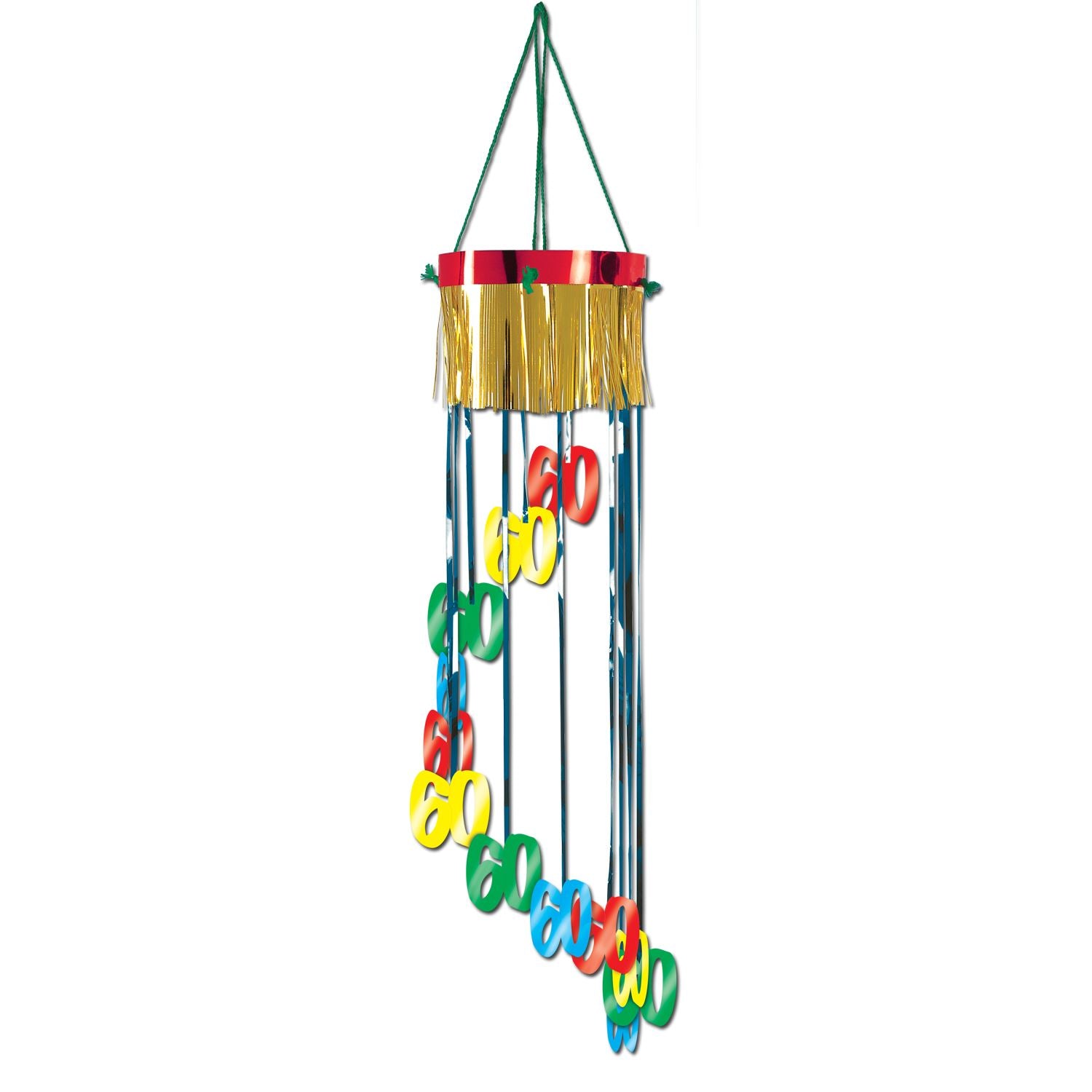 Beistle "60" Shimmering Spiral - Birthday-Age Specific | Party Supply