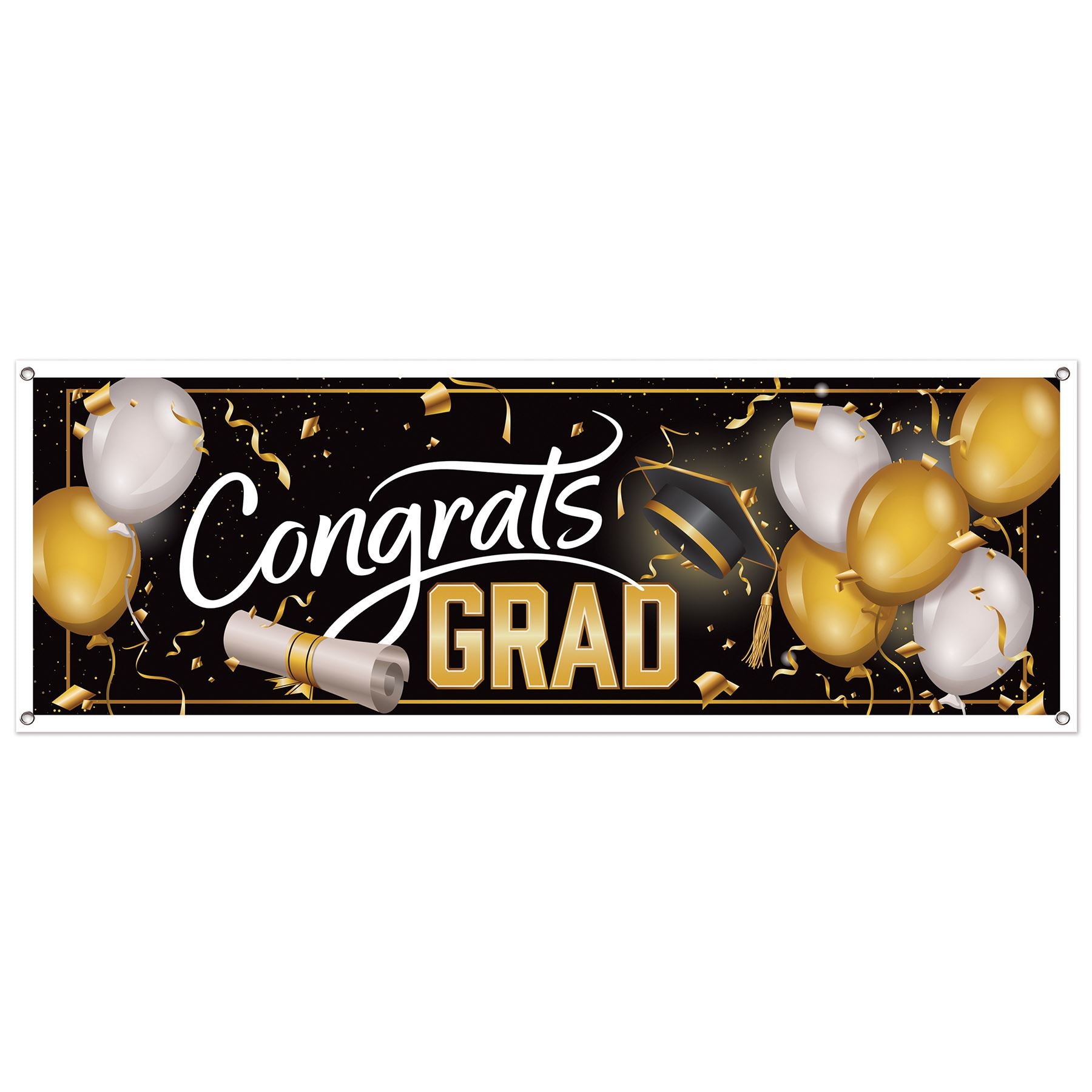 Beistle Congrats Grad Sign Banner - Graduation | Party Supply | Decoration