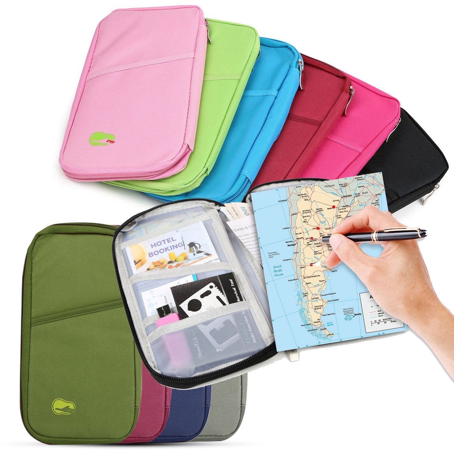 Travel Passport Wallet 12Cells Ticket ID Credit Card Holder Water Repellent