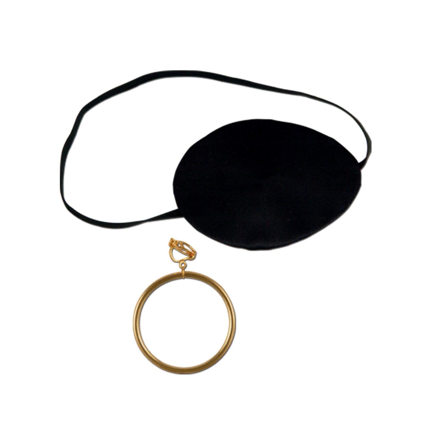 Beistle Deluxe Pirate Eye Patch with Plastic Gold Earring | Party Supply