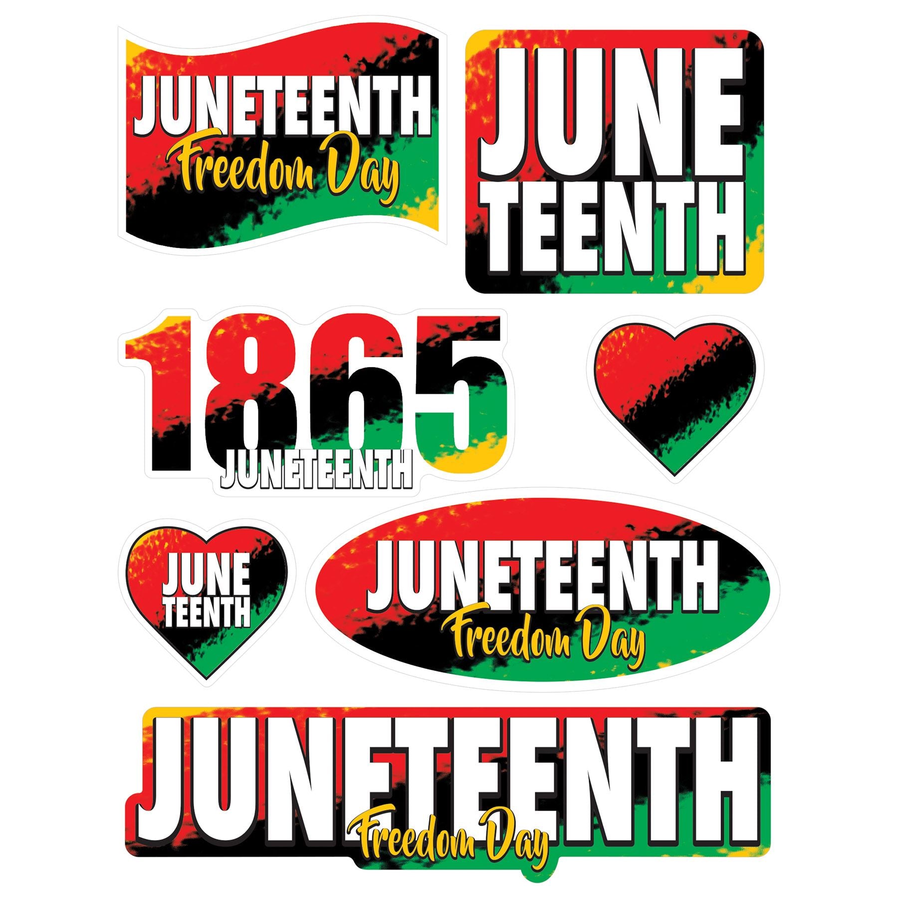 Beistle Juneteenth Peel 'N Place | Party Supply | Decoration