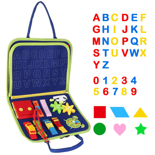Kids Busy Board Sensory Activity Board Preschool Learning Toys Montessori 7268