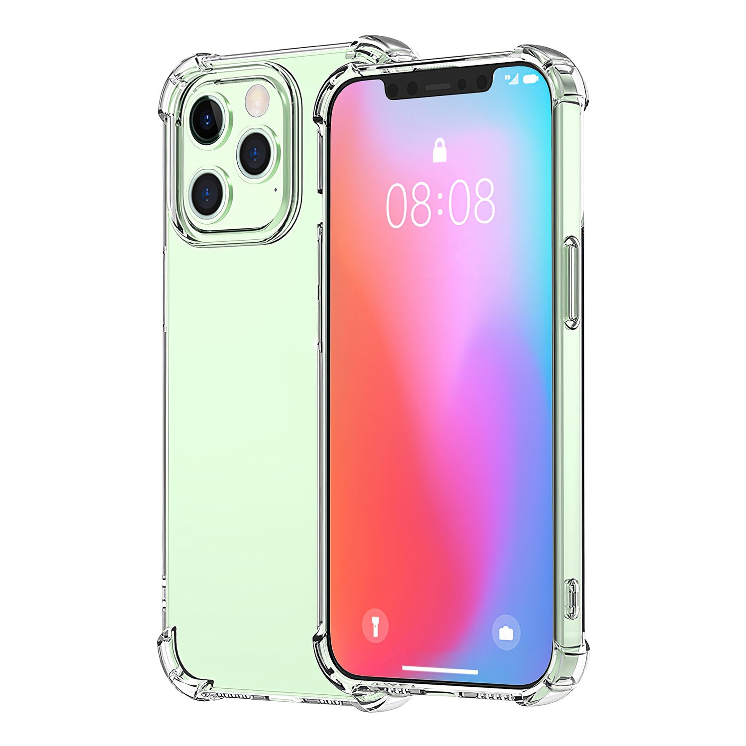 Shockproof Clear Phone Case Soft TPU Transparent Phone Cover Anti-Shock 7516