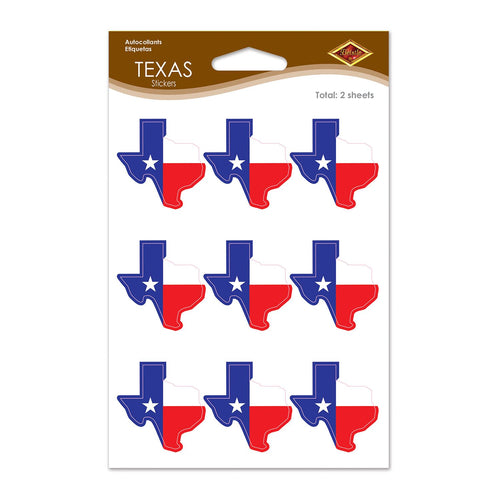 Beistle Texas Stickers - Western | Party Supply | Decoration