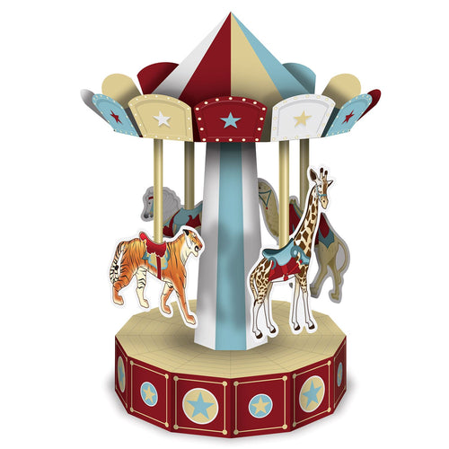 Beistle 3-D Vintage Circus Carousel Centerpiece | Party Supply | Decoration
