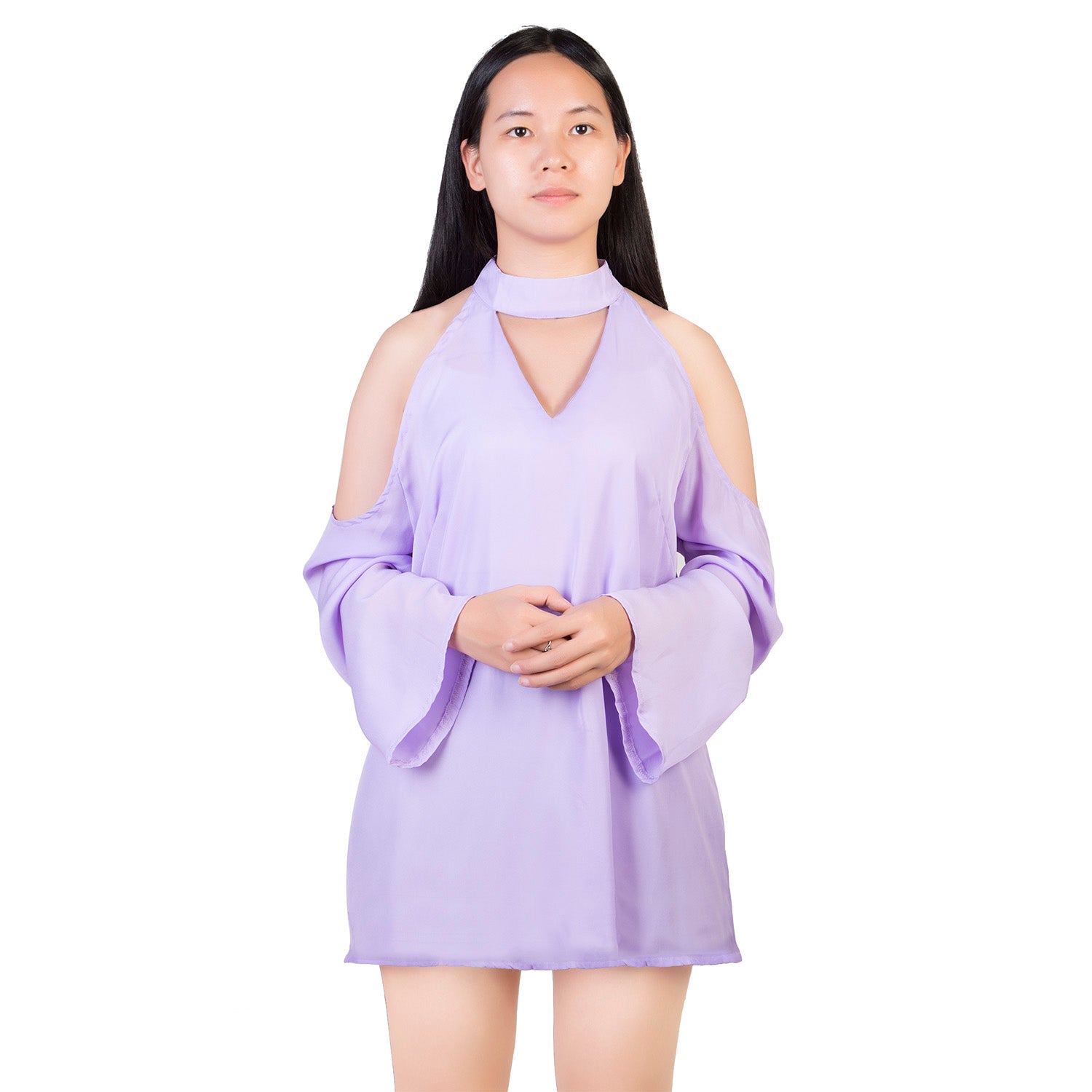 Women s Sexy Off The Shoulder Blouses Cold Shoulder Tops V-Neck Long Sleeve
