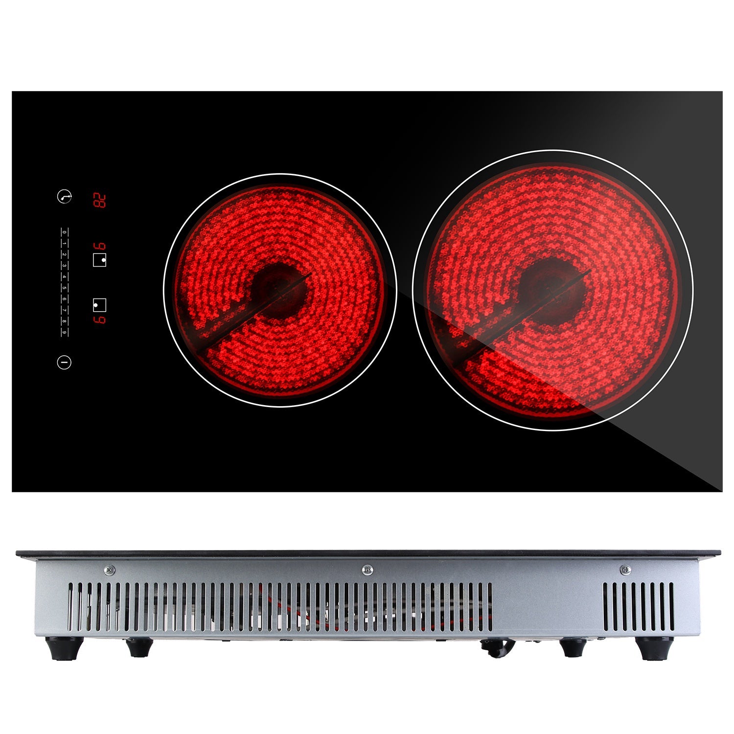 Dual Induction Burners Electric Cooktop 110V Total 1900W Electric Stove