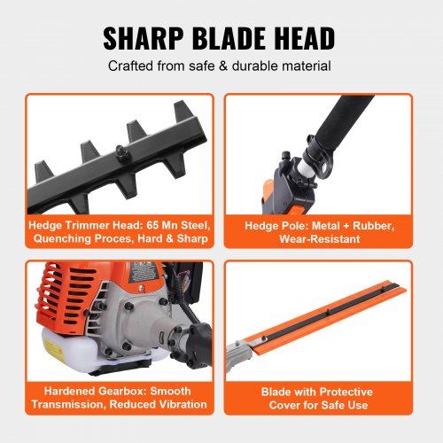 52CC 6-in-1 Multi-Functional Trimming Tools Gas Hedge Trimmer Weed Eater