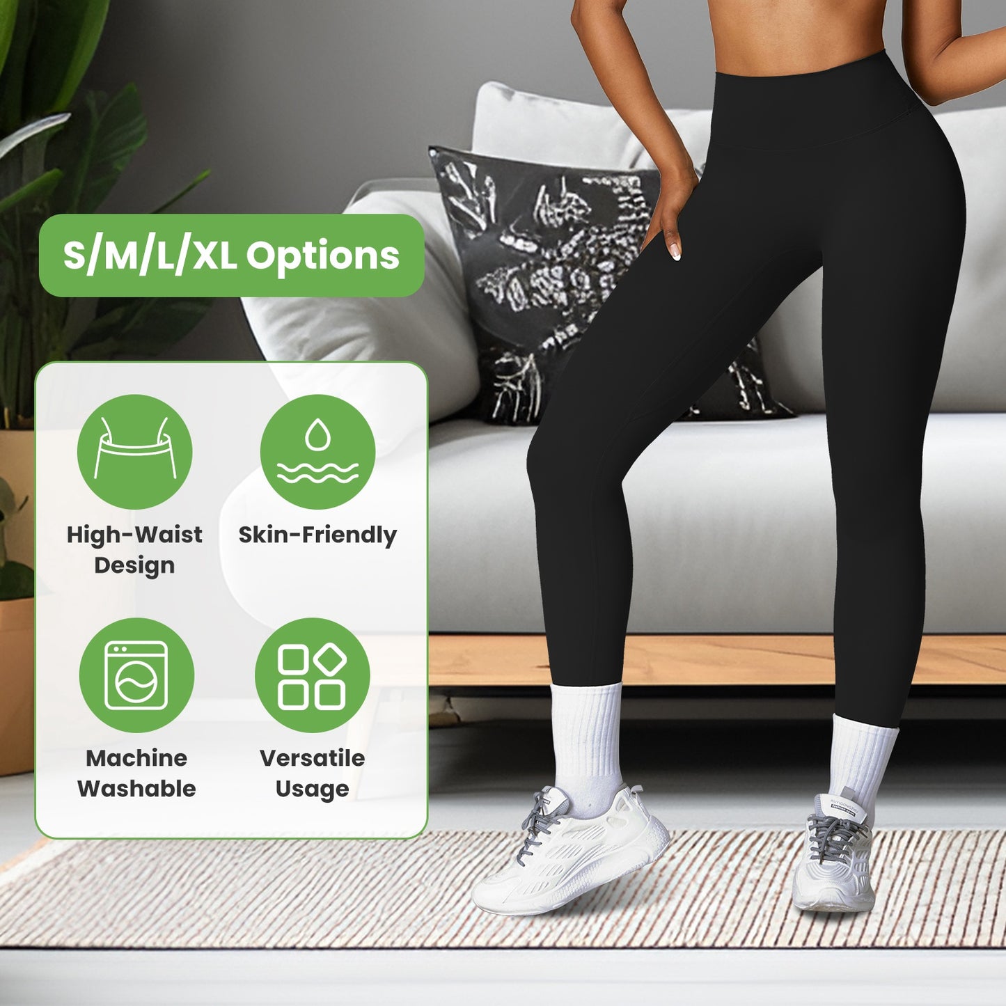 Women s High Waist Workout Leggings Tummy Control Compression Yoga Tight Pants