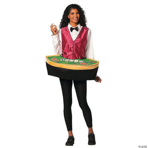 Unisex | Adults Poker Dealer with Table Costume