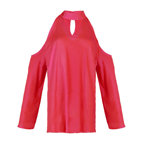 Women s Sexy Off The Shoulder Blouses Cold Shoulder Tops V-Neck Long Sleeve