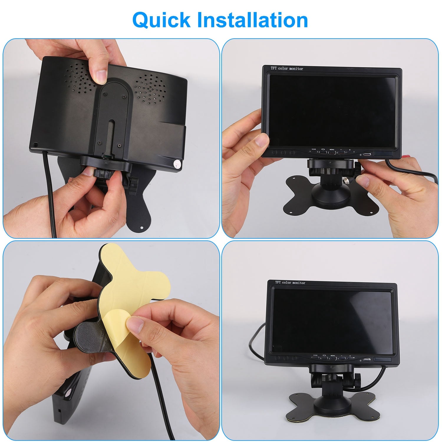 7In Screen Backup Camera System Vehicle Rear View Monitor Kit IP67 Waterproof