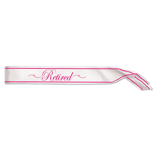 Beistle Retired Satin Sash - Retirement | Party Supply | Decoration