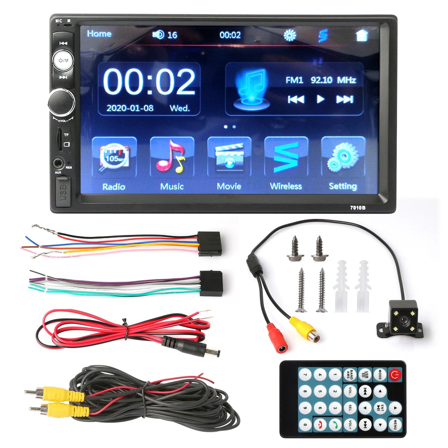 iMounTEK 7 Inches Universal Wireless Car MP5 Player 1080P Video Player Stereo