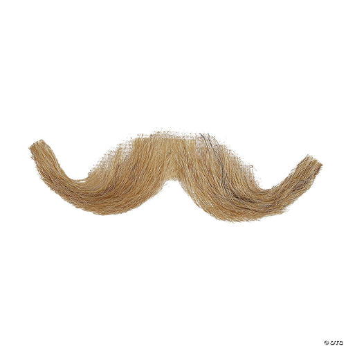 Mens Small English Human Hair Mustache | Champagne Blonde