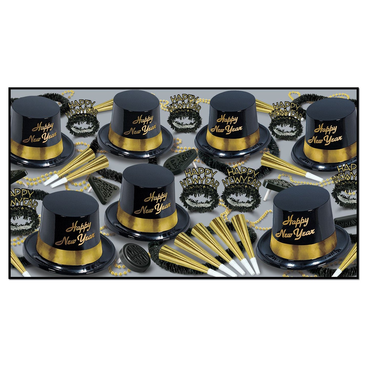 Beistle Gold Legacy New Year Assortment (for 25 people) - New Years | Party