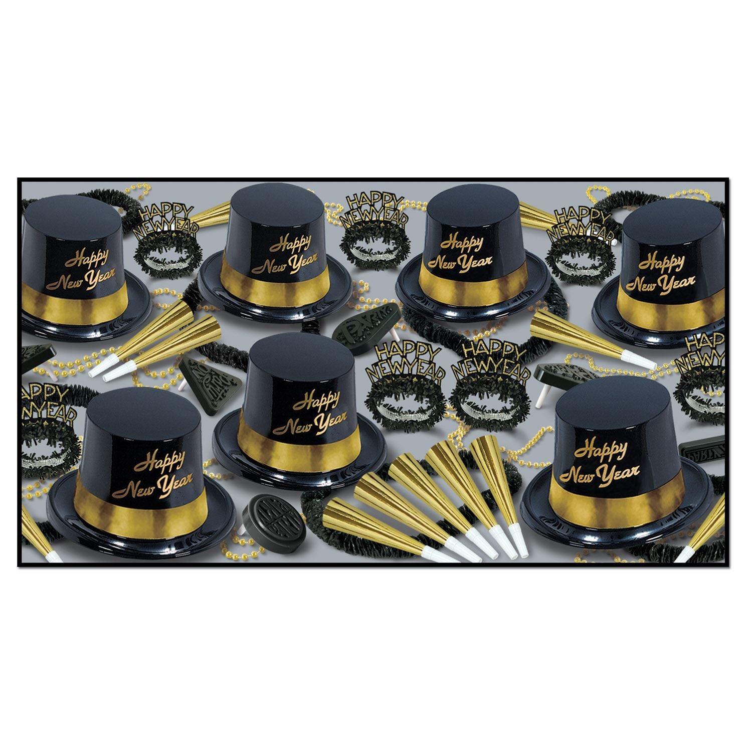 Beistle Gold Legacy New Year Assortment (for 25 people) - New Years | Party