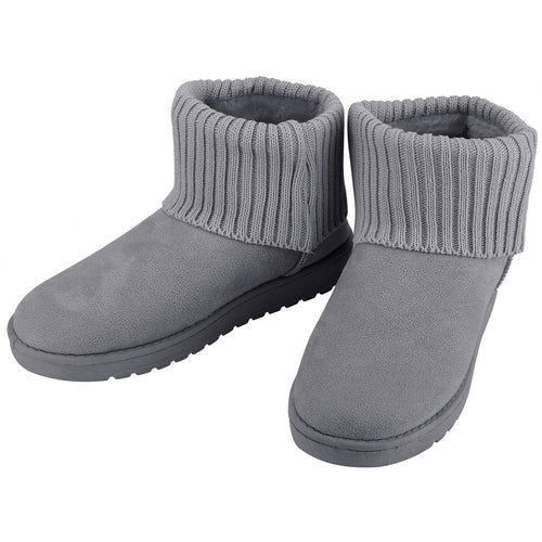 Women Lady Snow Boots Suede Mid-Calf Boot Shoe Short Plush Warm Lining Shoes w/