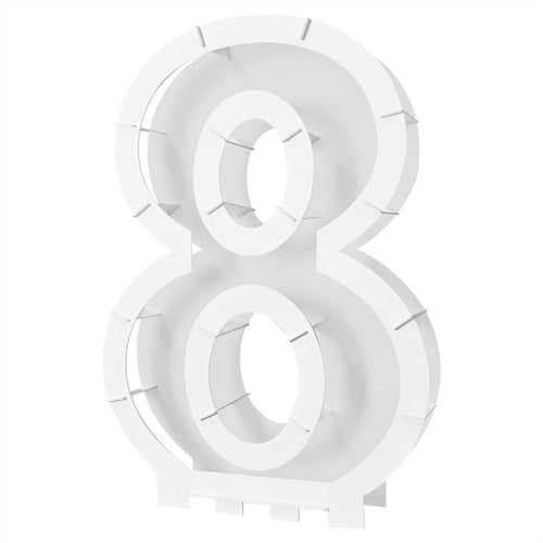 Balloon Mosaic Number 8 Frame