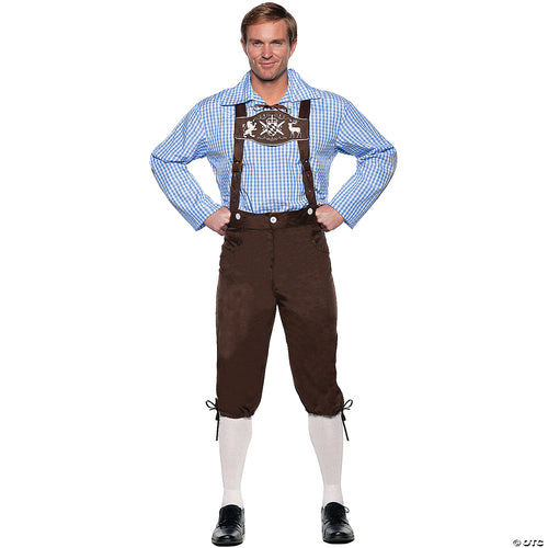 Deluxe Lederhosen Brown Adult Costume