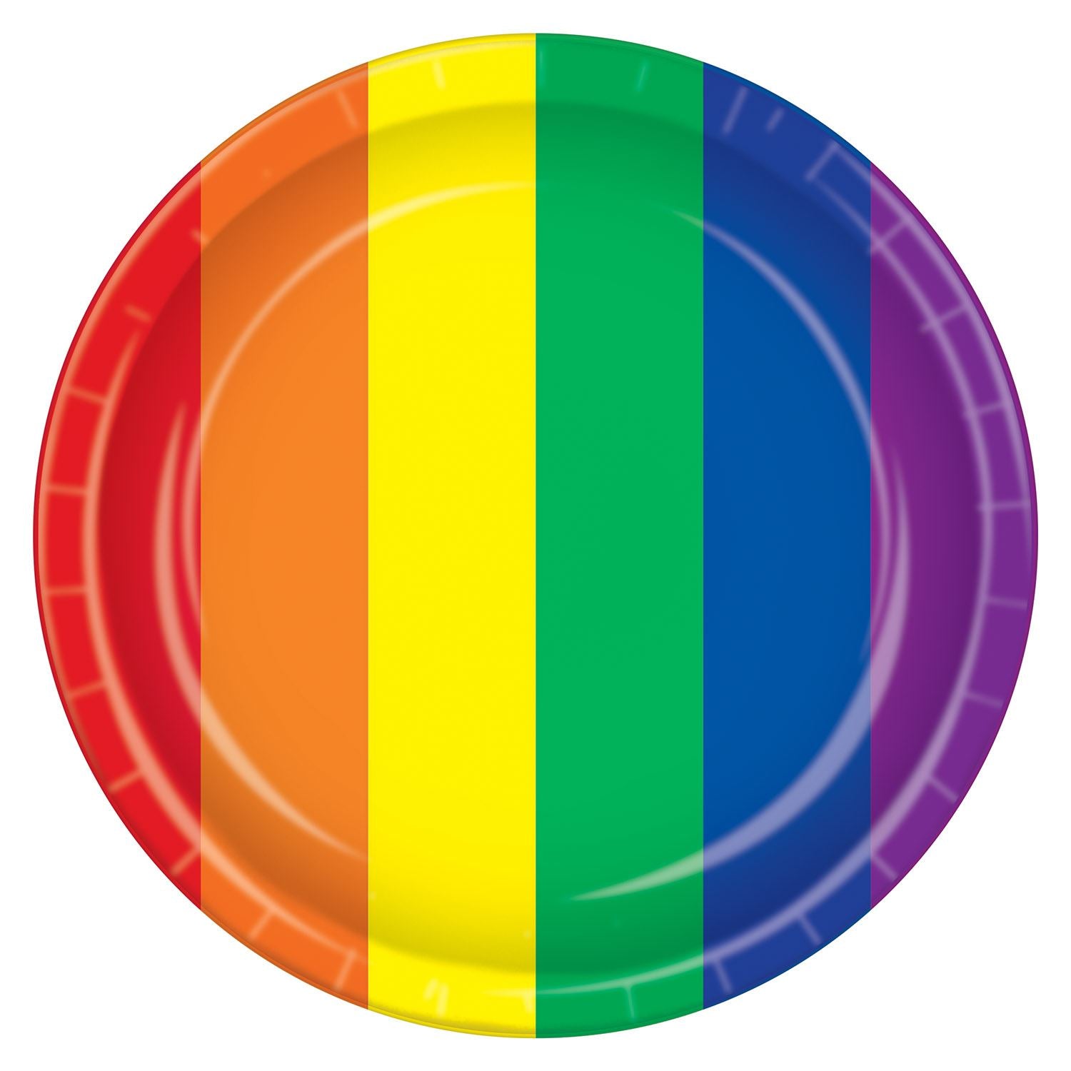 Beistle Rainbow Plates | Party Supply | Decoration