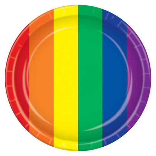 Beistle Rainbow Plates | Party Supply | Decoration