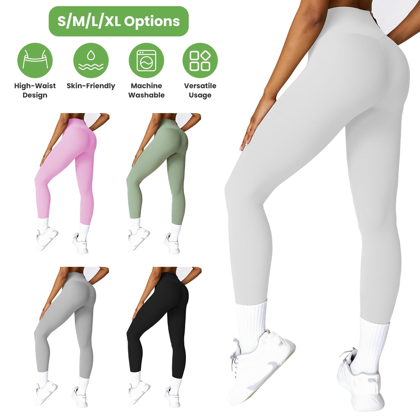 Women s High Waist Workout Leggings Tummy Control Compression Yoga Tight Pants