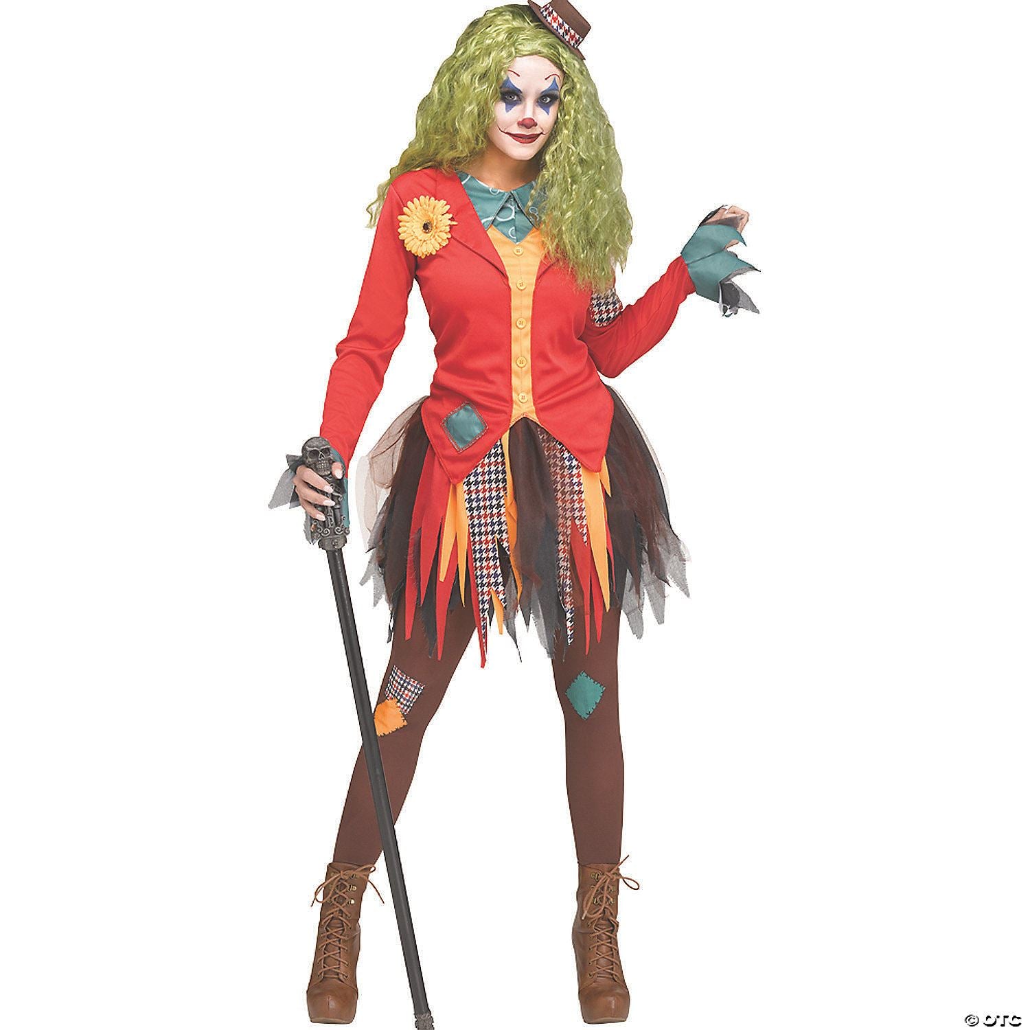 Womens Rowdy Clown Costume - Large