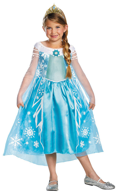 Girls Toddler Deluxe Disney’s Frozen Elsa Costume