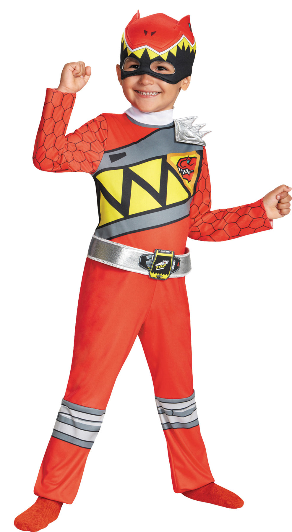 Boys Classic Mighty Morphin Power Rangers Red Ranger Dino Costume