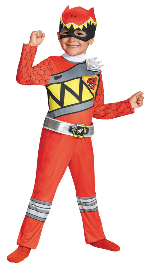 Boys Classic Mighty Morphin Power Rangers Red Ranger Dino Costume