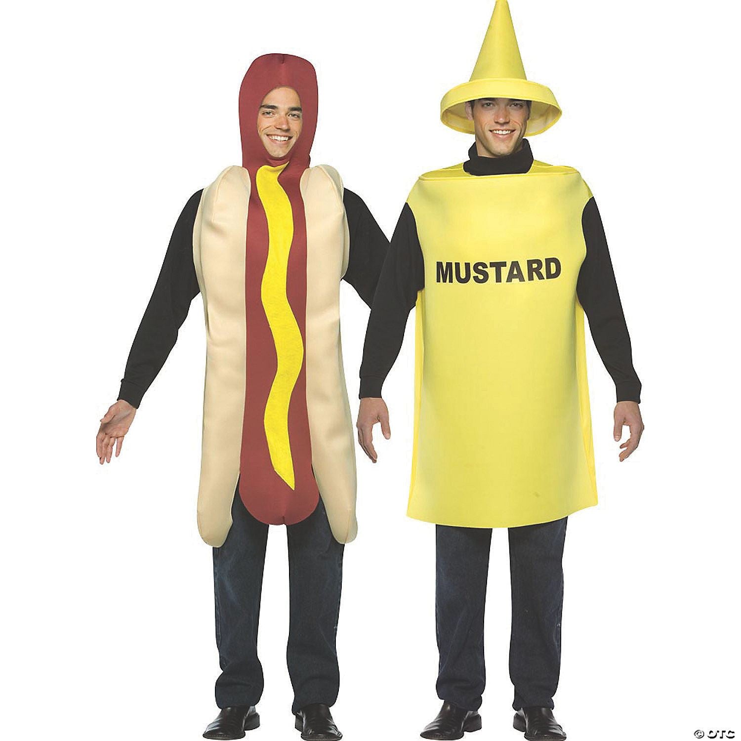 Unisex | Adults Hot Dog and Mustard Couple Costumes