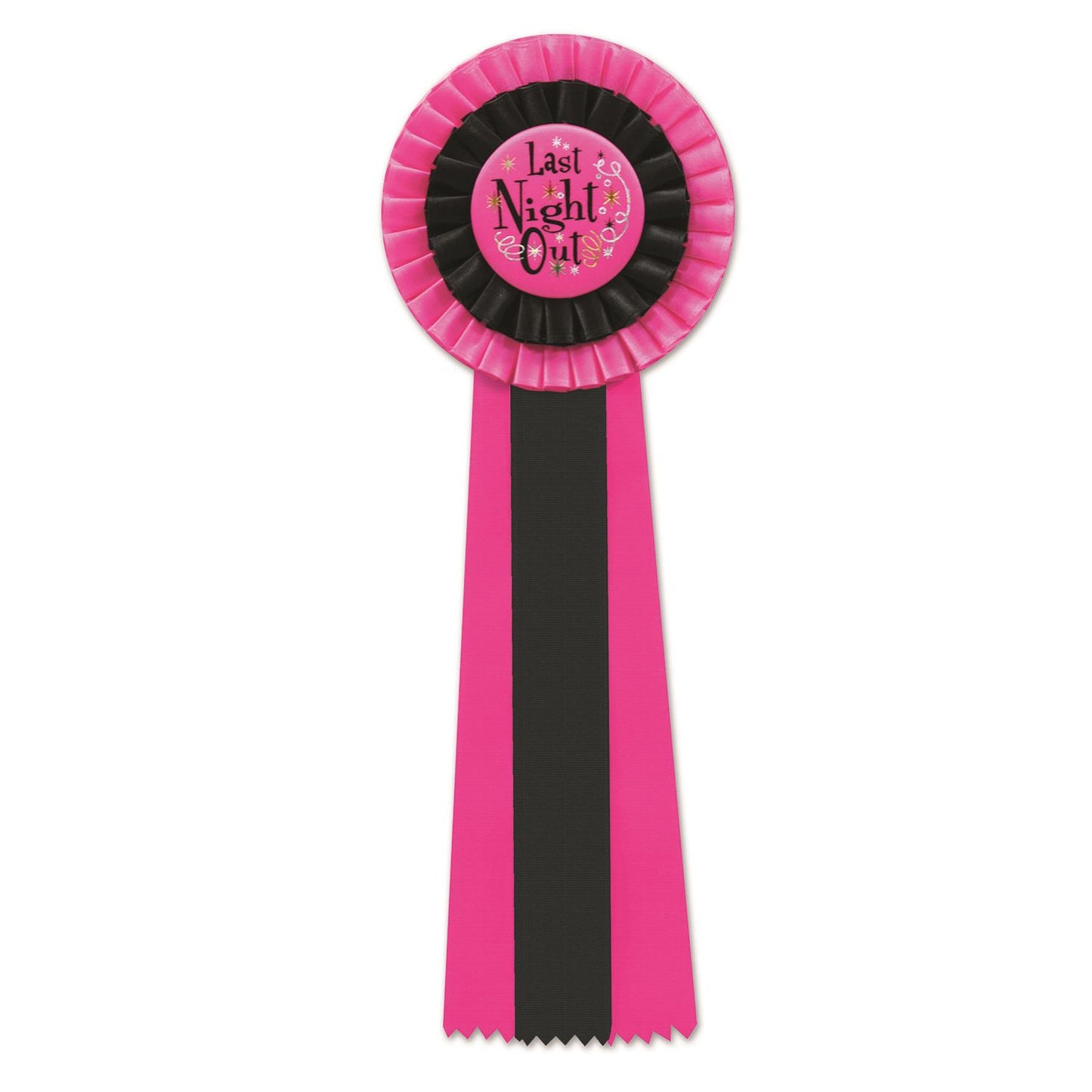 Beistle Last Night Out Deluxe Rosette Ribbon - Party Supply for Bachelorette