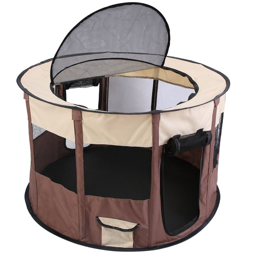 Foldable Playpen for Dog with Carry Bag Portable Travel Waterproof Indoor 8901