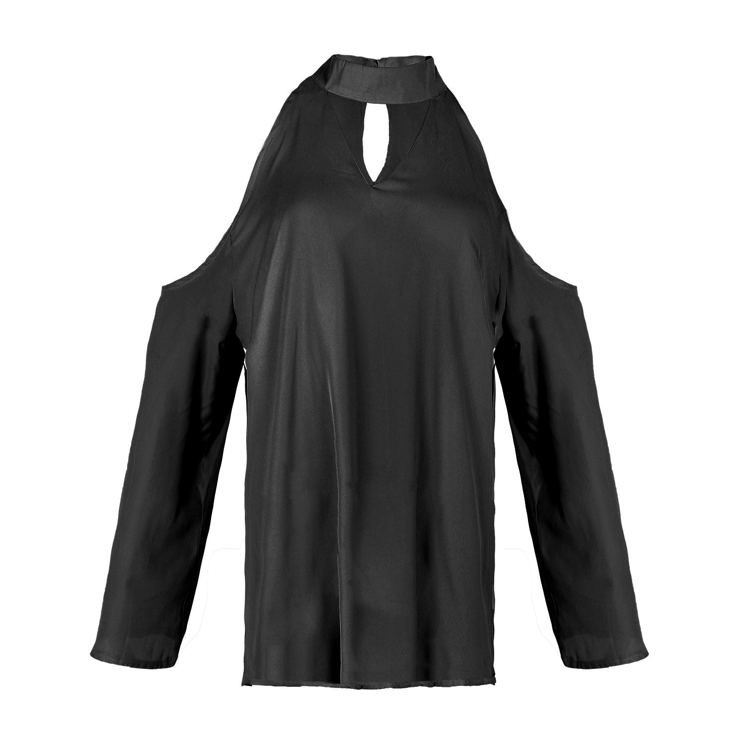 Women s Sexy Off The Shoulder Blouses Cold Shoulder Tops V-Neck Long Sleeve