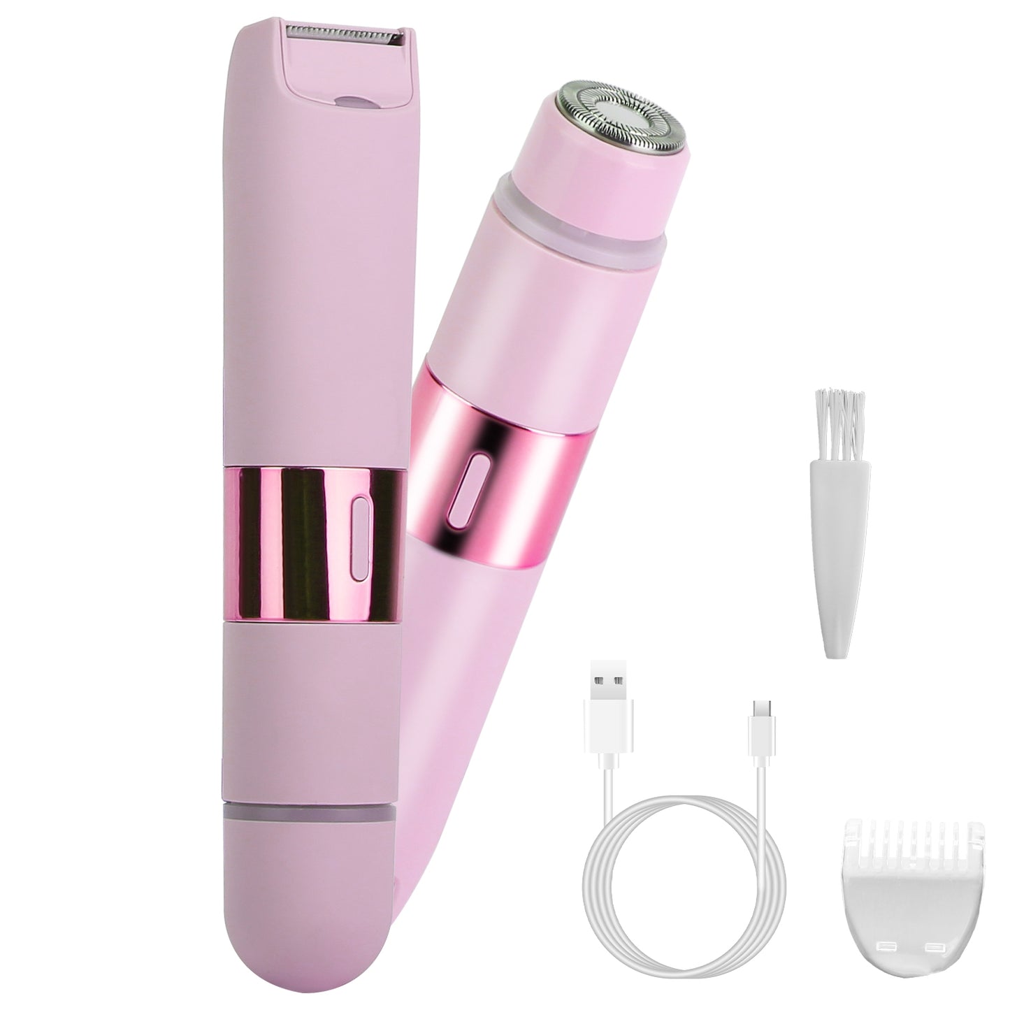 2 In 1 Bikini Trimmer for Women Dual Head Cordless Body Shaver IPX5 Waterproof