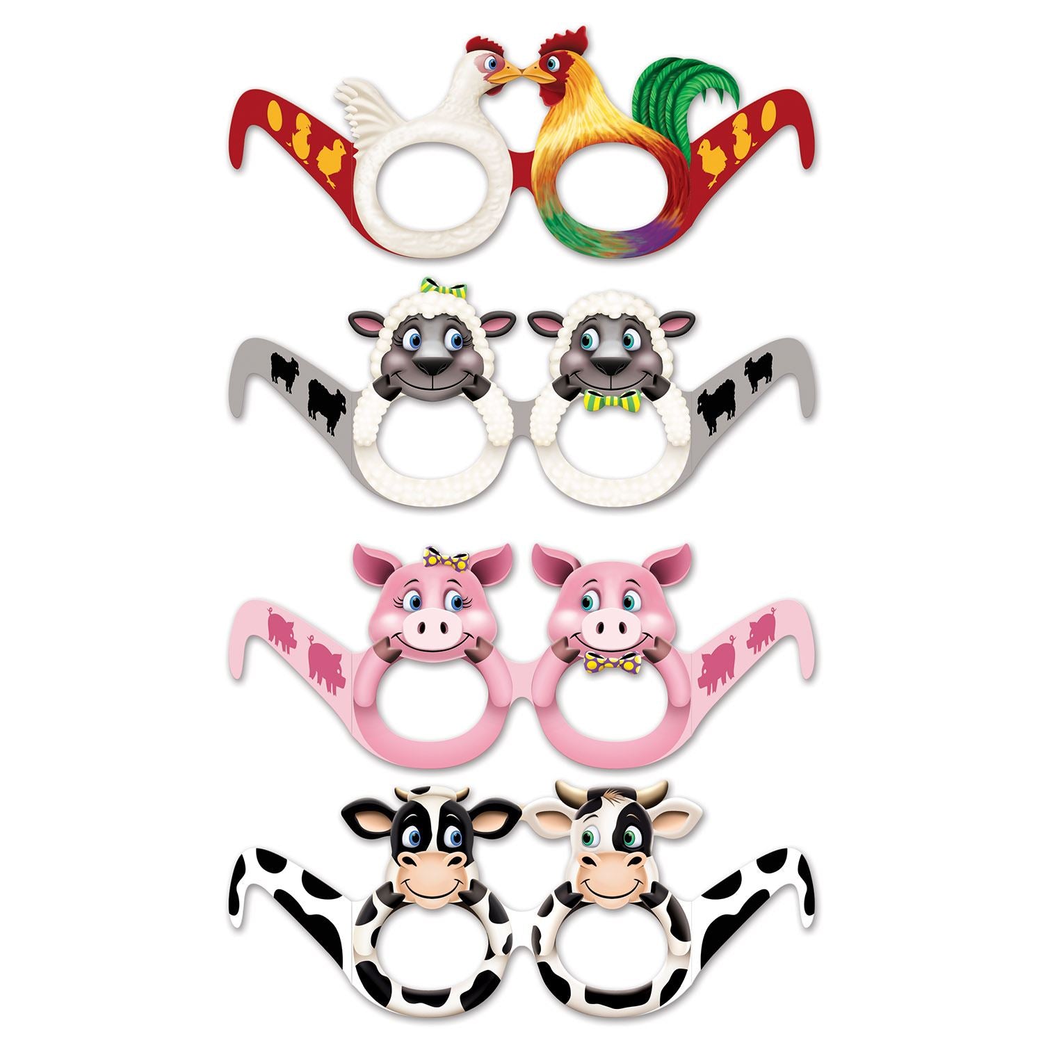 Beistle Farm Animal Eyeglasses | Party Supply | Decoration