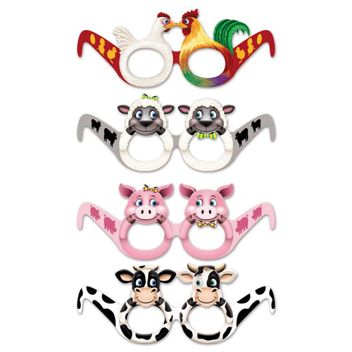 Beistle Farm Animal Eyeglasses | Party Supply | Decoration