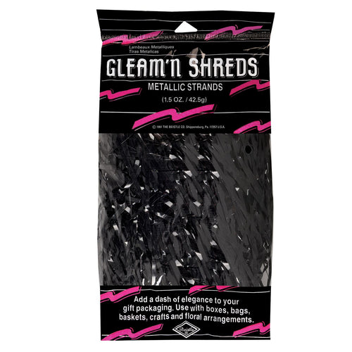 Beistle Black Gleam N Shreds - General Occasion | Party Supply | Decoration