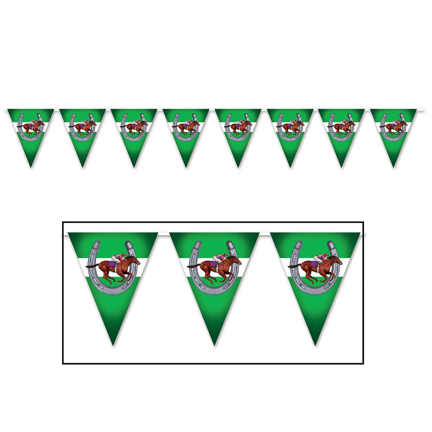 Beistle Horse Racing Pennant Banner - Derby Day | Party Supply | Decoration