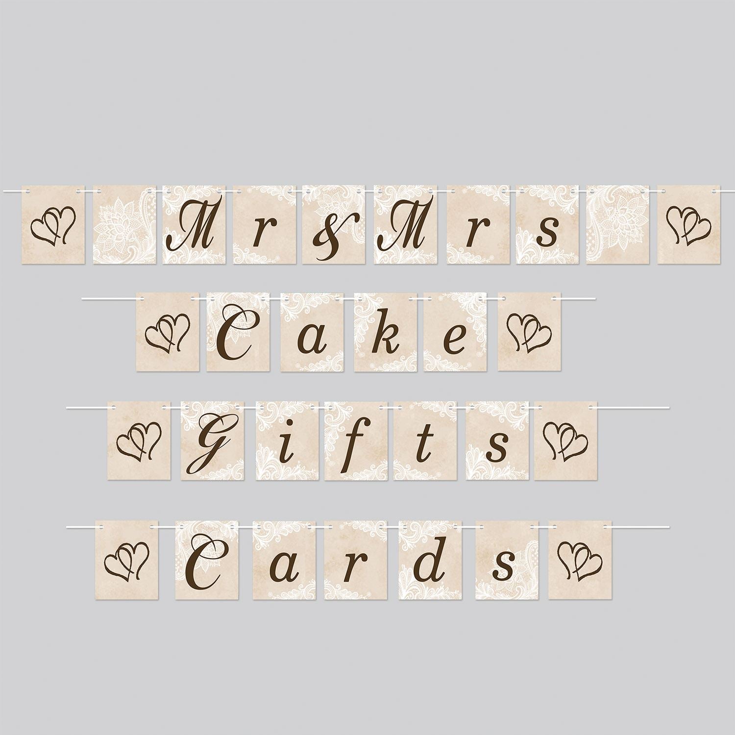 Beistle Wedding Streamer Set | Party Supply | Decoration