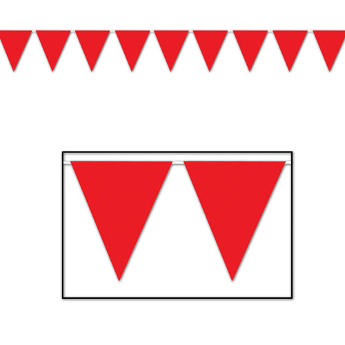 Beistle Red Indoor/Outdoor Pennant Banner, 12 ft - General Occasion | Party