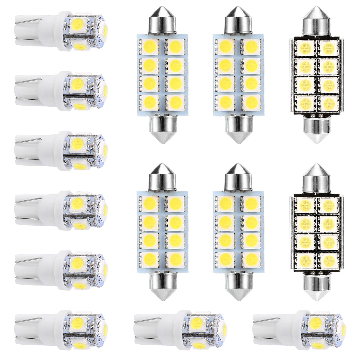 14Pcs T10 41mm Festoon LED Light Bulb Interior Dome Map LED Lights License