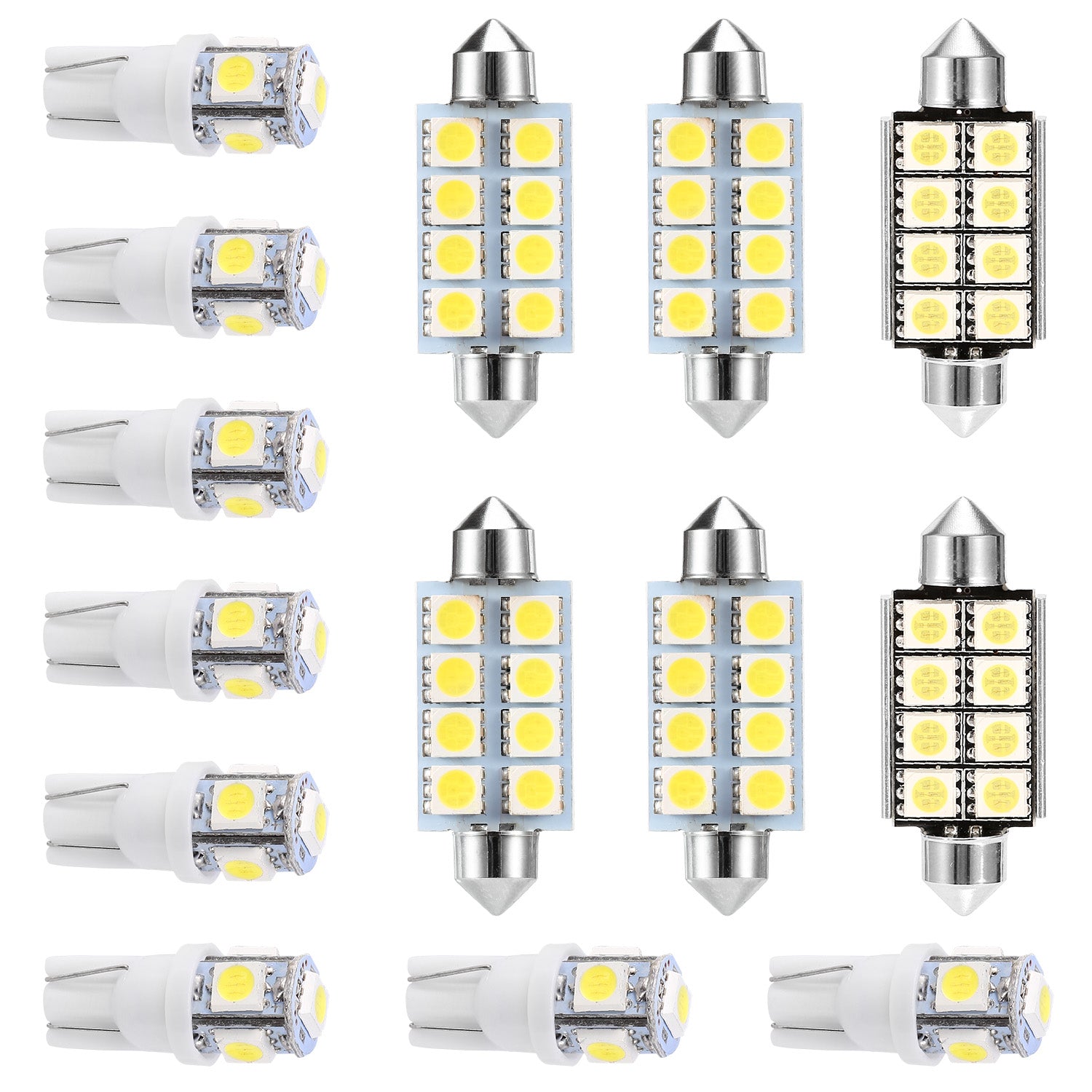 14Pcs T10 41mm Festoon LED Light Bulb Interior Dome Map LED Lights License