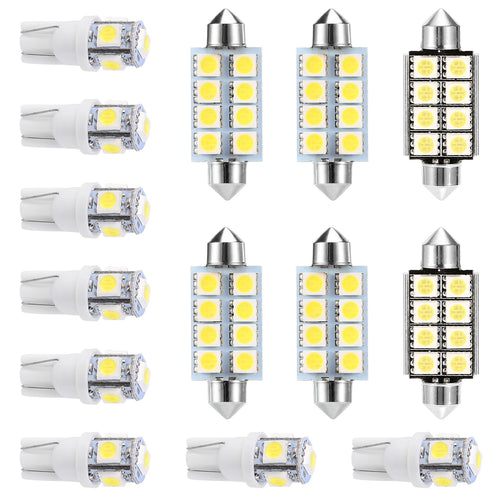 14Pcs T10 41mm Festoon LED Light Bulb Interior Dome Map LED Lights License