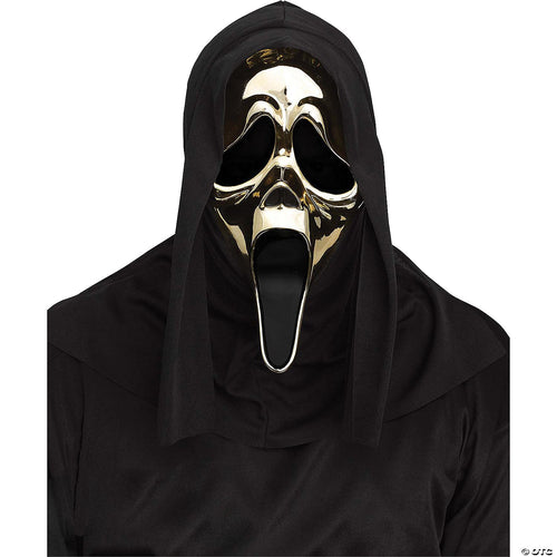 Adults Ghost Face Golden Metallic Mask | Halloween Decoration