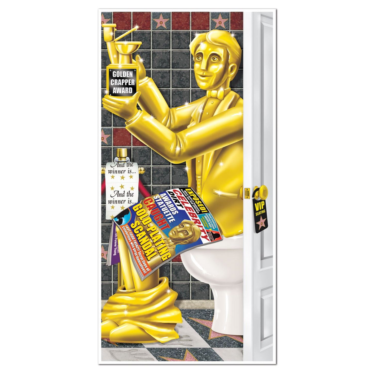 Beistle Awards Night Restroom Door Cover | Party Supply | Decoration