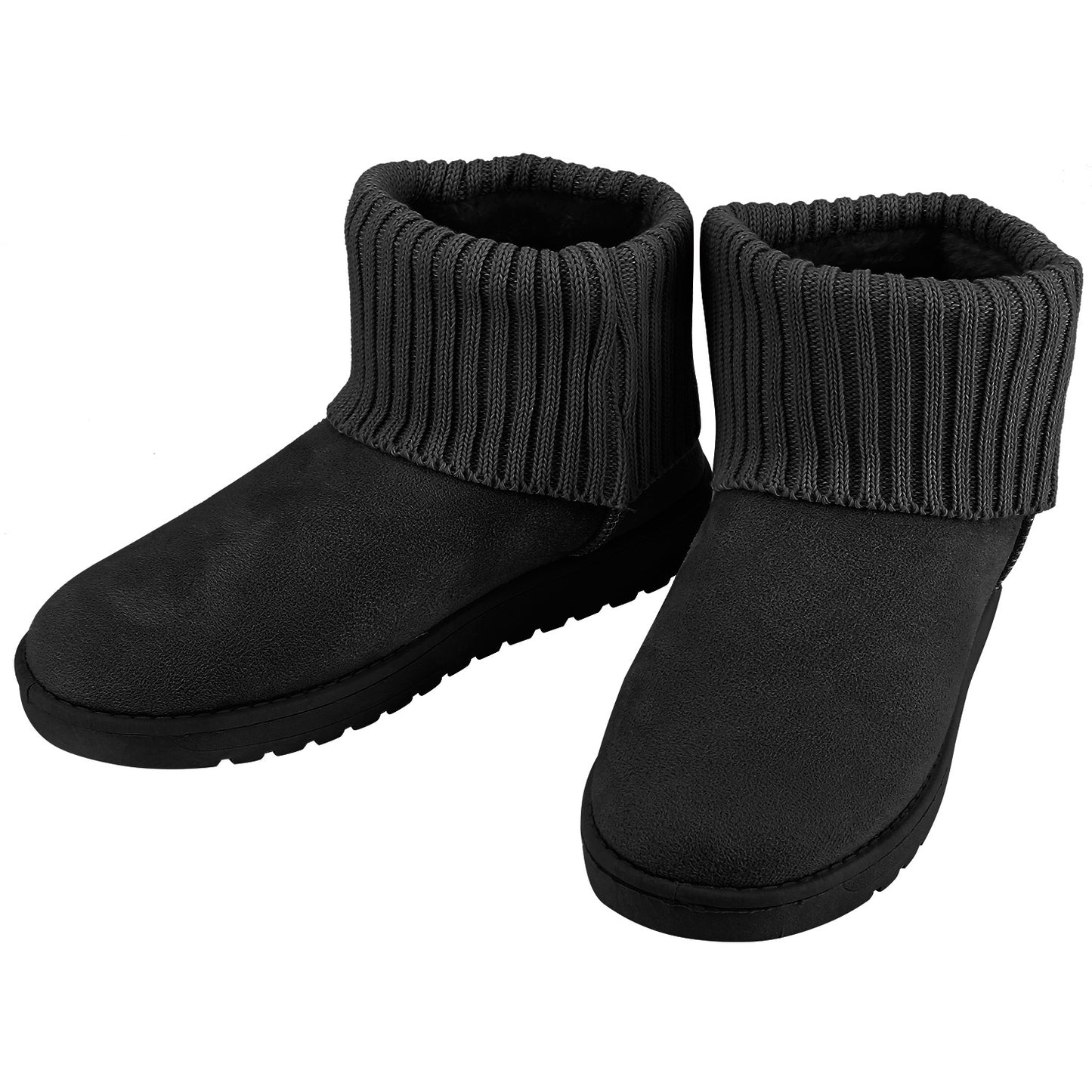Women Lady Snow Boots Suede Mid-Calf Boot Shoe Short Plush Warm Lining Shoes w/