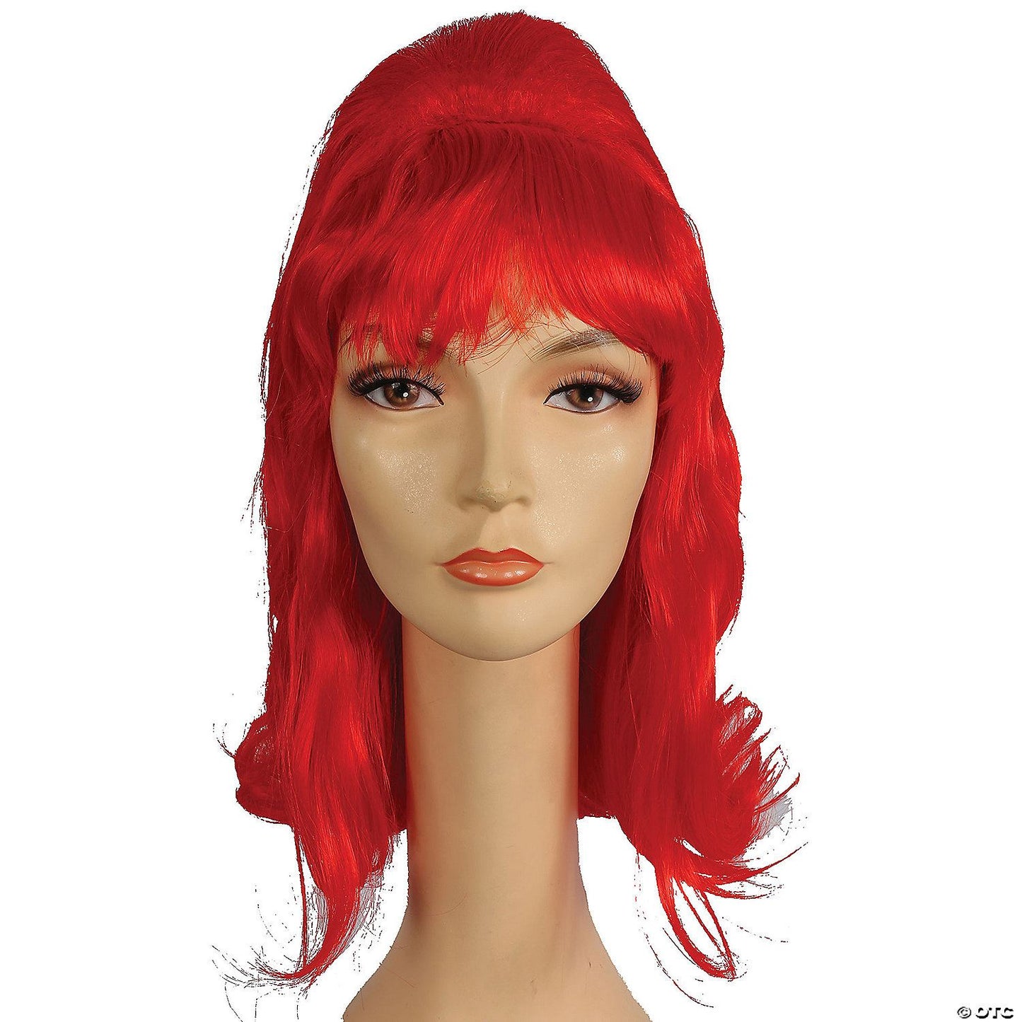 Womens Red Beehive Pageboy Wig