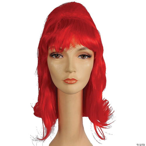 Womens Red Beehive Pageboy Wig